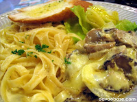 Swiss Mushroom Chicken With Creamed Fettucine at The Old Spaghetti House