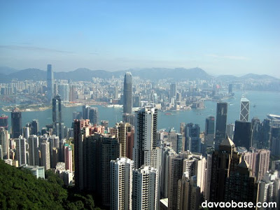 The Hong Kong skyline, looking from The Peak