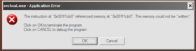 svchost.exe apllication error