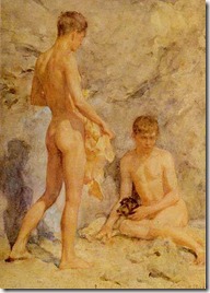 Tuke,_Henry_Scott_(1858–1929)_-_1914_ca_-_Two_boys_and_a_dog