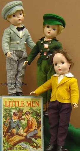 Madame Alexander Little Men doll hard plastic Stuffy Maggie Tommy Bangs Margaret face Nat 1950s Louisa May Alcott