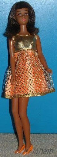 Black Francie Gold Rush African-American 1960s Mattel Barbie doll