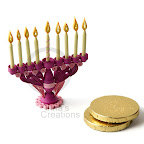 Miniature Hanukkah Menorah, quilling