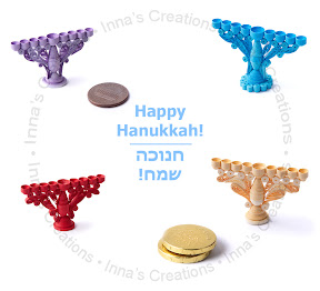 Miniature Hanukkah Menorah's