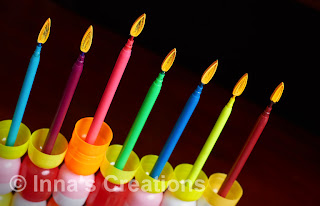 Candles made from markers and quilling