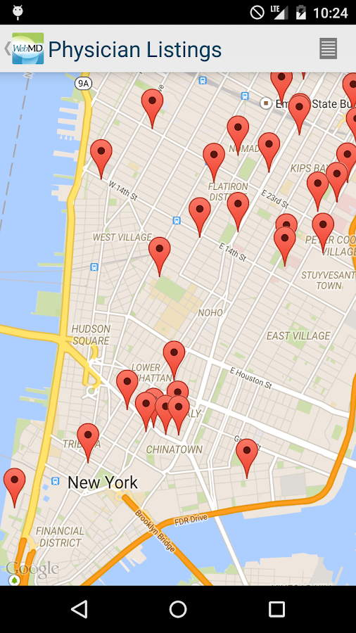    WebMD for Android- screenshot  