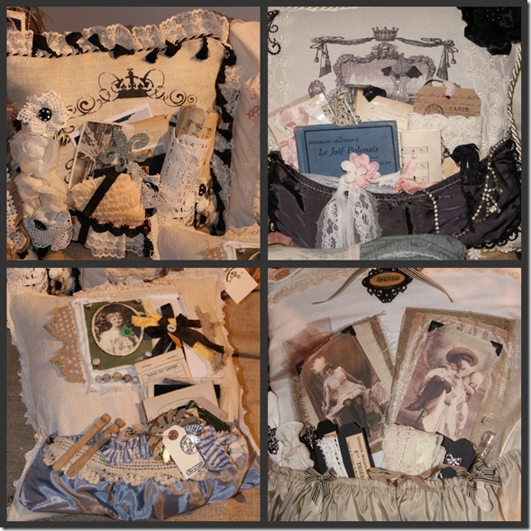 4 pillow collage