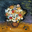 still life with wildflowers in a vase-oil painting