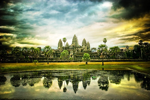 Photography of Temple of Angkor Wat in Green Landscdape 