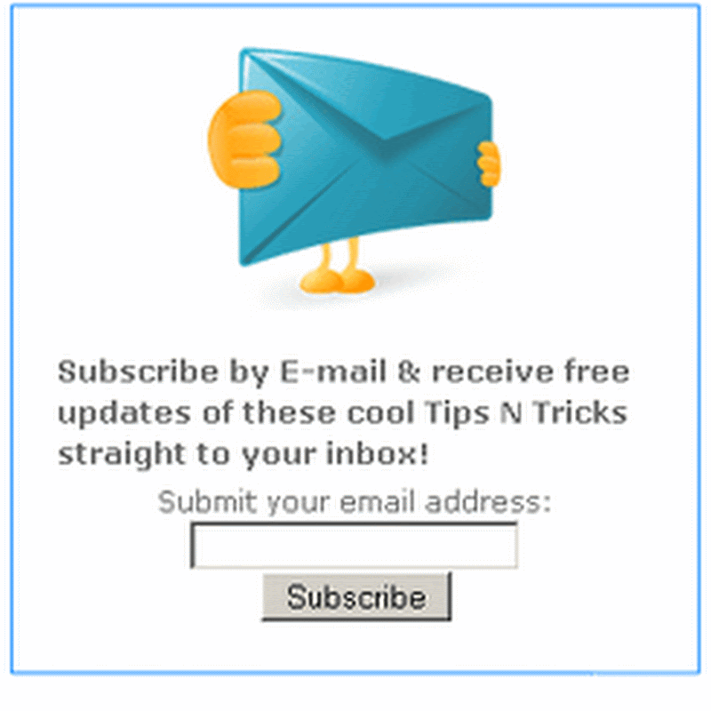 Add a Cool Feed Icon and Subscription Email Form To The Sidebar of Your Blogs (ll)