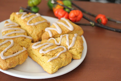 close of scones on a plate