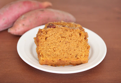 photo of slices of Sweet Potato Bread on a plate