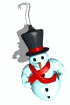 xmas snow man ornament