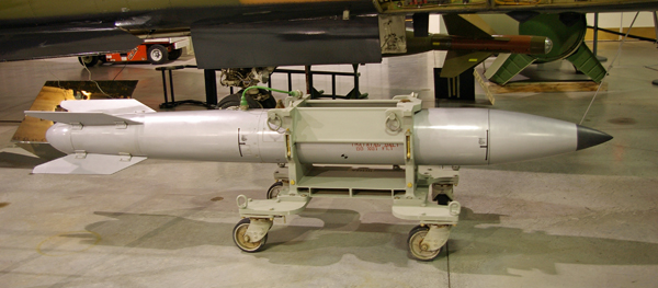 Conventional bunker buster Guided Bomb Unit GBU-27. B61 bunker buster bomb.