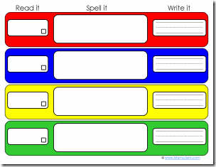 Read It. Spell It. Write It. {Spelling Activity}