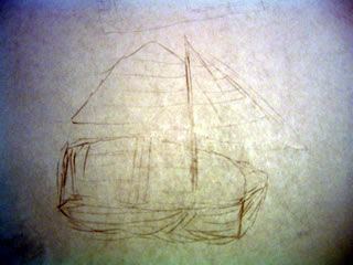 The sailboat I drew last time