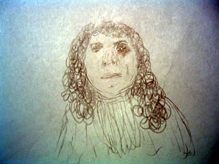 Sketch of Antonie van Leeuwenhoek