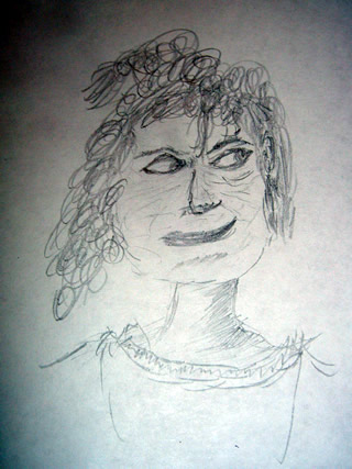 Sketch of Régine Chassagne