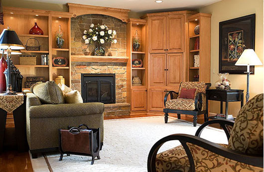 Decorating Ideas Family Room Design Interior With Fireplace - Home ...