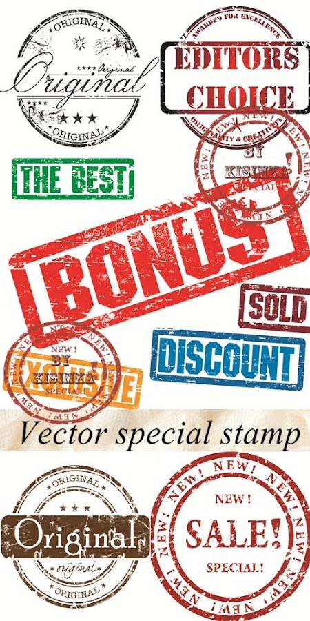 Stock: Vector special stamp