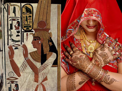 Nefertiti e a técnica Mehndi
