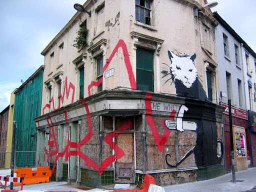 Rat, Liverpool, UK banksy graffiti rat. Rat, Liverpool, UK