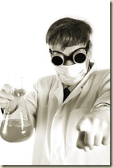 Scientist working in a labor. Isolated with clipping path.
