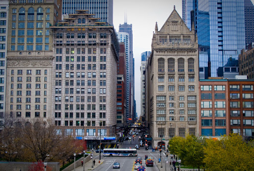 Vista de Monroe St. en Chicago. Imagen tomada por Raul Alvarez Gonzalez