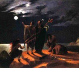 Indians Experiencing a Lunar Eclipse by William Rimmer