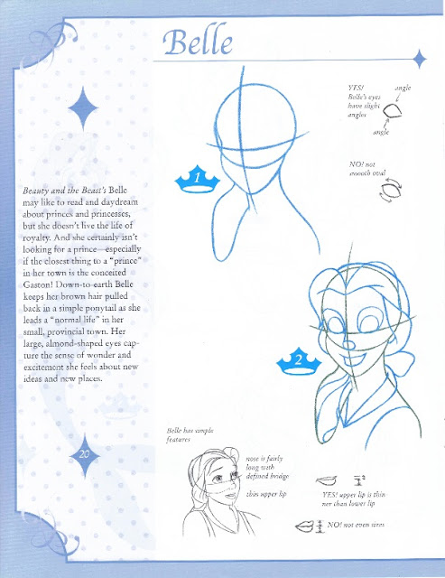 DIBUJAR PRINCESAS DISNEY BELLA