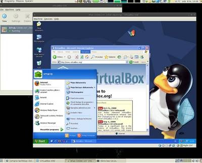 virtualbox windows xp linux ubuntu