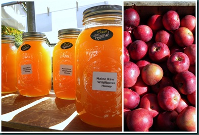 honey-apple collage