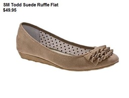 Suede tan flat wedding shoes
