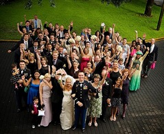 Group wedding shot