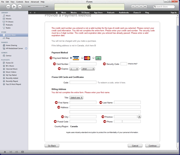 MPECS Inc. Blog: Create An iTunes Account Without A Credit Card