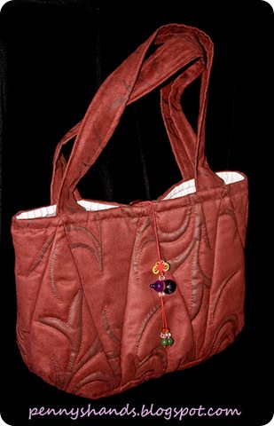 quilted triangles tote