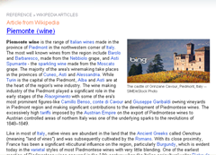 Reference article from Wikipedia on Bing Homepage