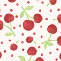 Oh-Cherry-Oh! Dots of Cherries White/Red