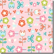 Girl Friday - Flowers & Butterflies Pink #4271-E