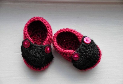 Two Button Baby Moccasins by Sophie Goss