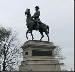 Hancock Statue on Cemetery Hill