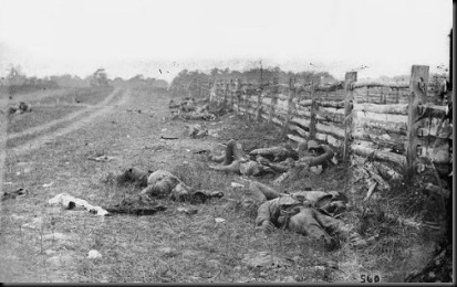 Confederate dead along the Hagerstown Pike
