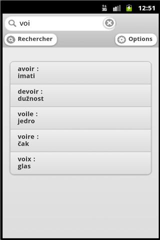 Android application Traducteur FR-CROATE offline screenshort