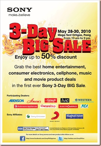 sony 3-day big sale