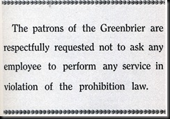 Greenbrier-Prohibition