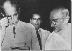 Jinnah with Gandhi