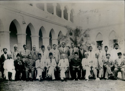 Quaid-e-Azam in his school Sindh Madressatul Islam - June 1943