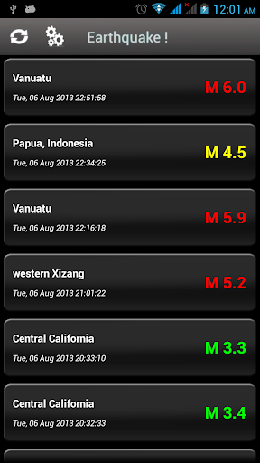 2.5+ Earthquake Detector