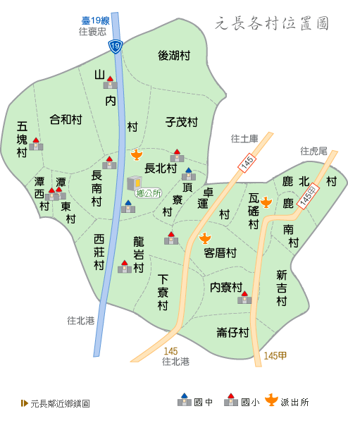 元長鄉地圖