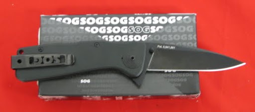 SOG Knife Twitch XL Black Blade Assisted Opening TWI 21 NEW  